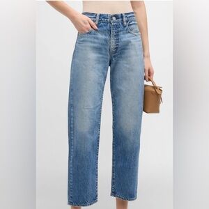 Moussy Washed Blue High-Rise Boyfriend Jeans